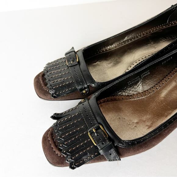 SZ 6 J. Crew Brown Leather Tassle Low Heeled Loafers - Picture 3 of 7